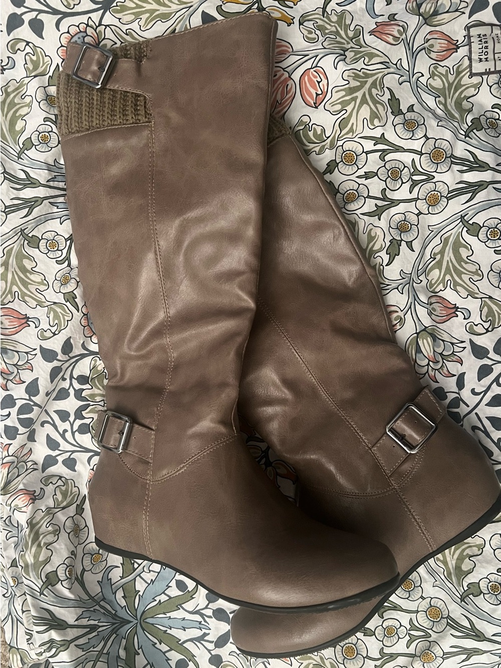 Like new Call it Spring vegan leather boots US size 6.5 ( worn once)